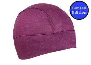 Plum Merino Wool Skull Cap