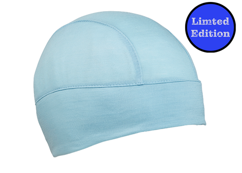 Glacier Blue Merino Wool Skull Cap