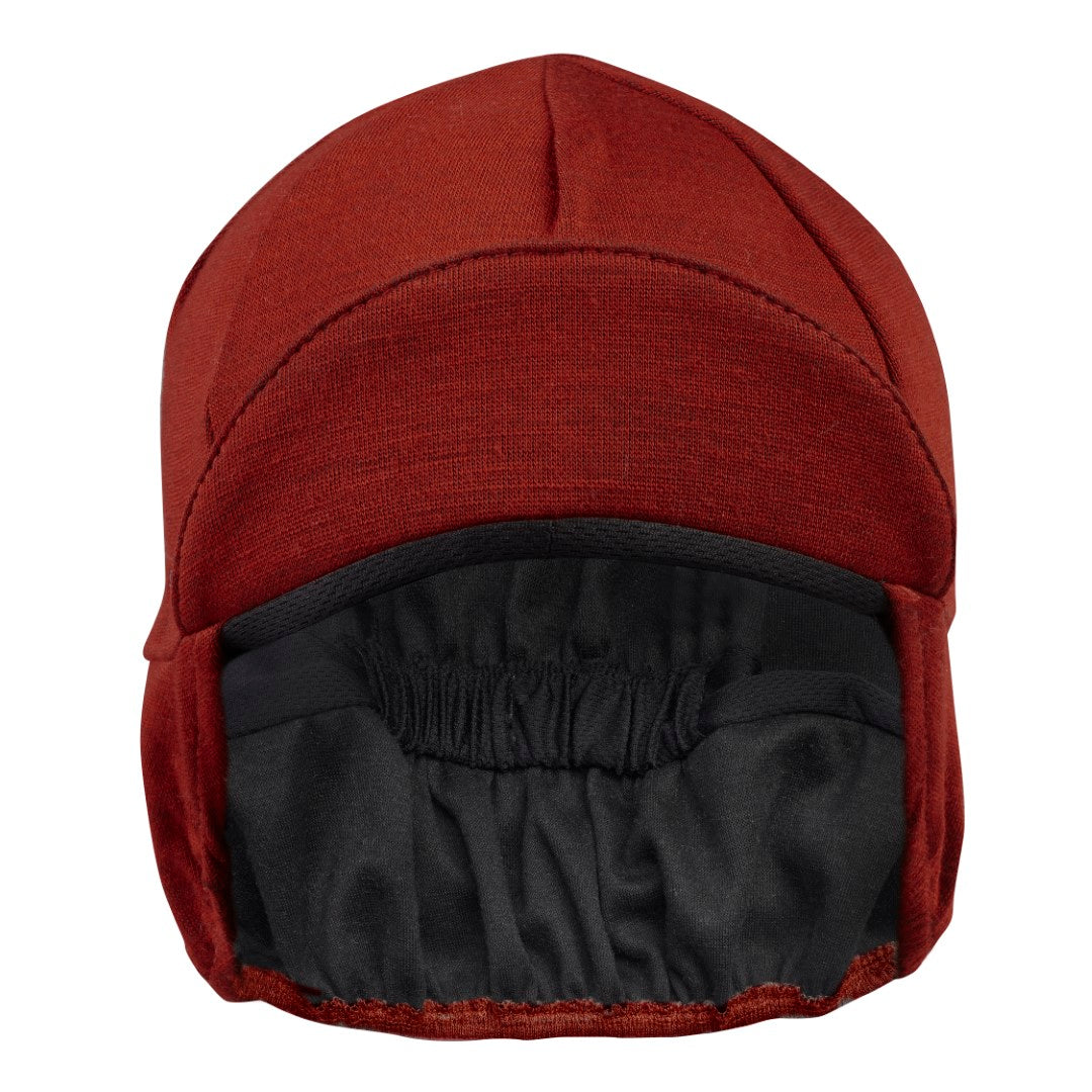 Red hat with ear flaps on sale